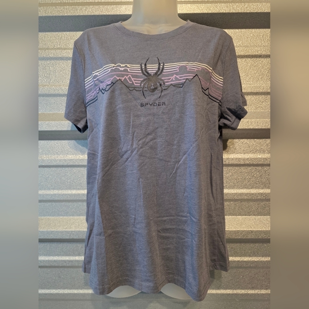 Spyder Gray and Pink Graphic Tee